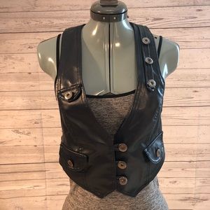 Last Kiss Faux Leather Vest